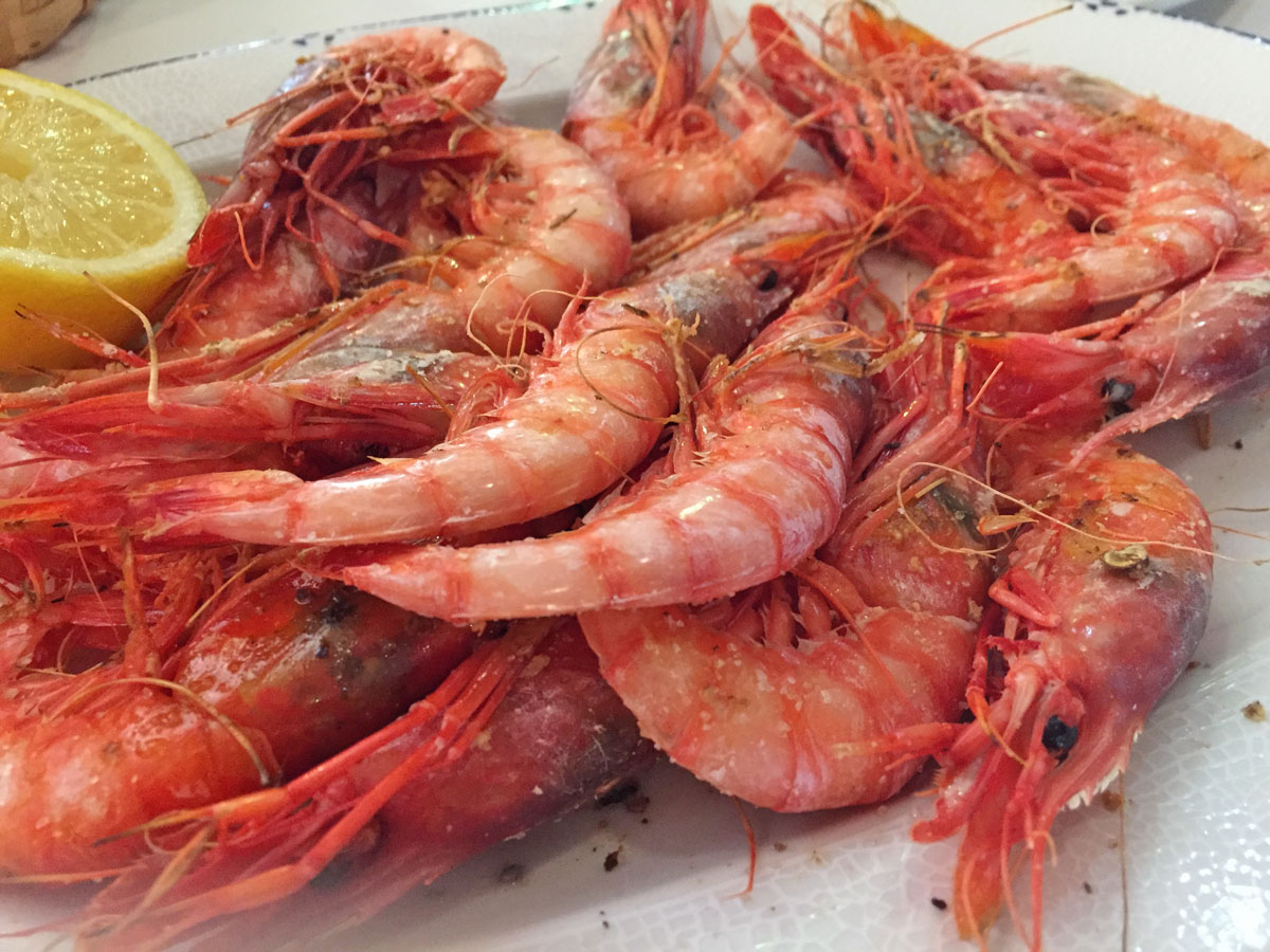 Gambas a la plancha Restaurante Luis Madrid